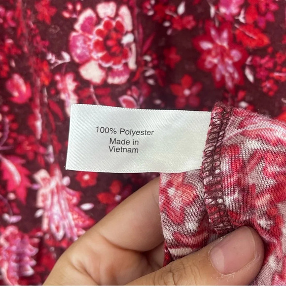 Lane Bryant Floral Front Tie Pullover Blouse Women’s 26/28 Summer Spring Casual - Picture 7 of 11